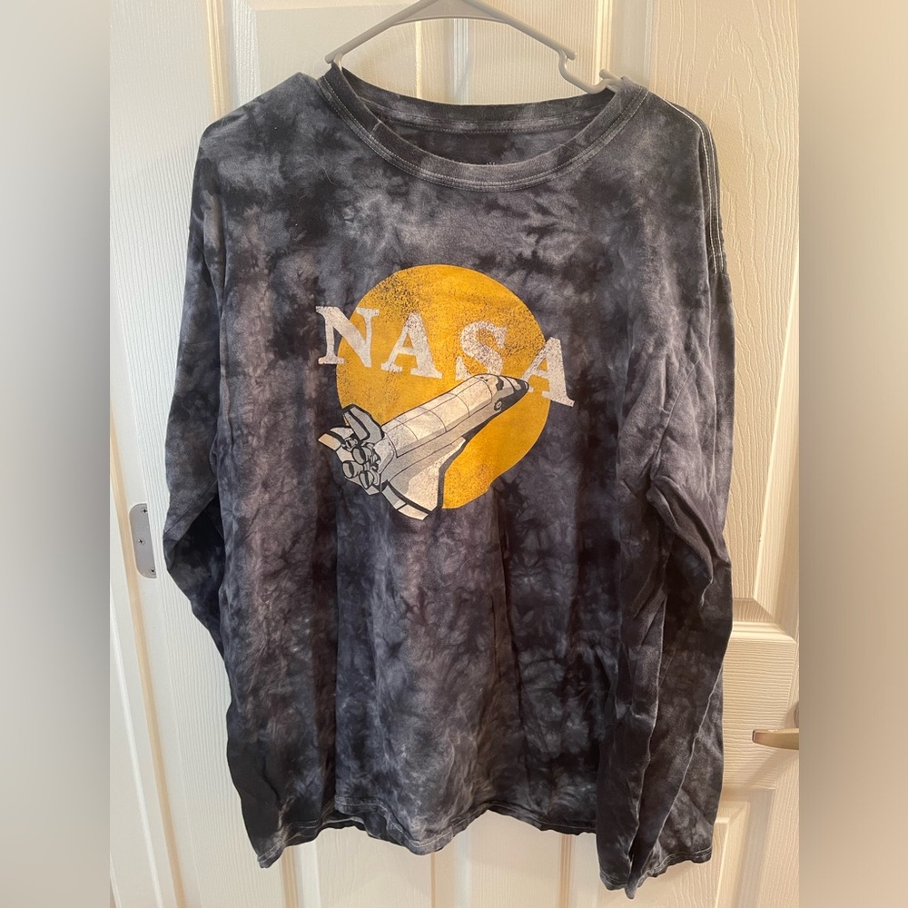 Tie Dye NASA Logo Long Sleeve